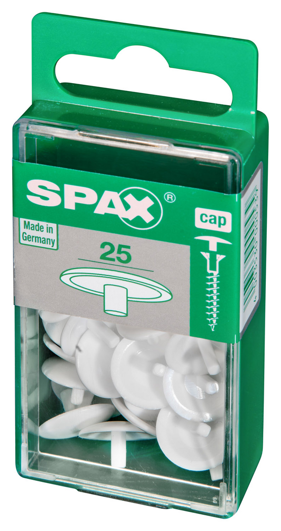 SPAX® Abdeckkappen für SPAX® Kopfloch weiß 25 Stück