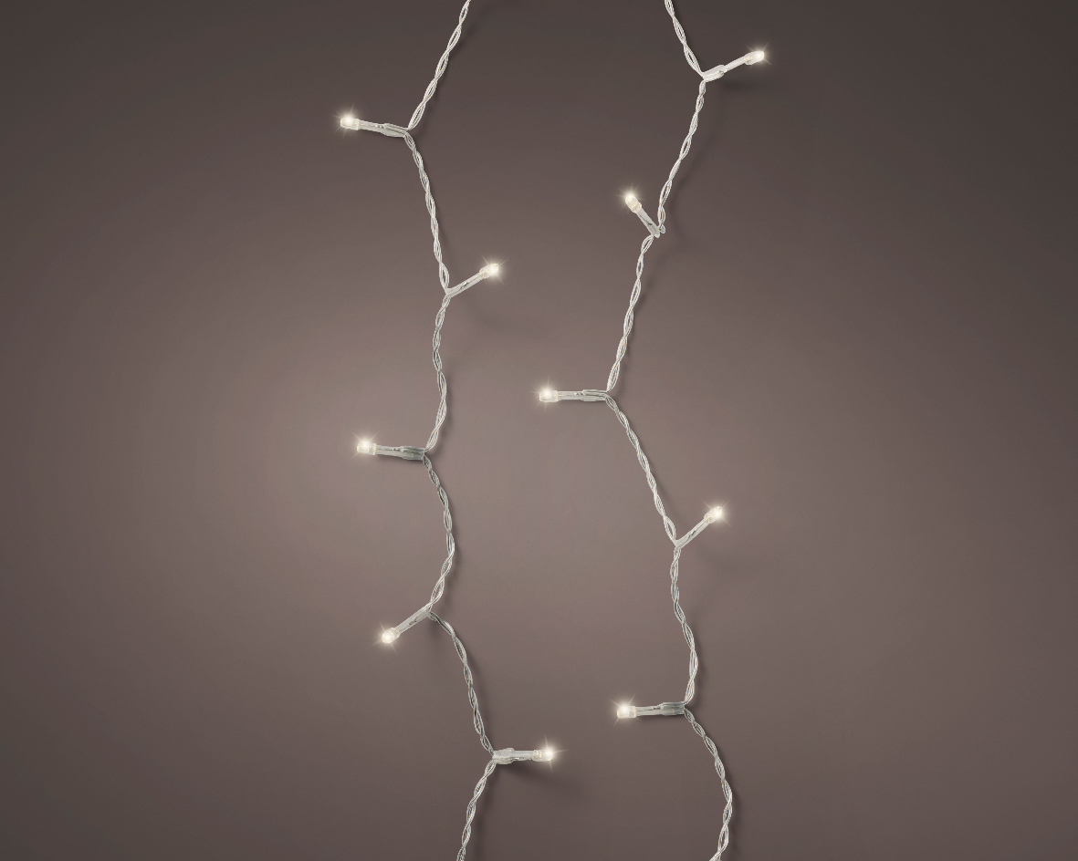 Lumineo Durawise LED Basic Lichterkette, Warmweiß, Transparent, 170 cm