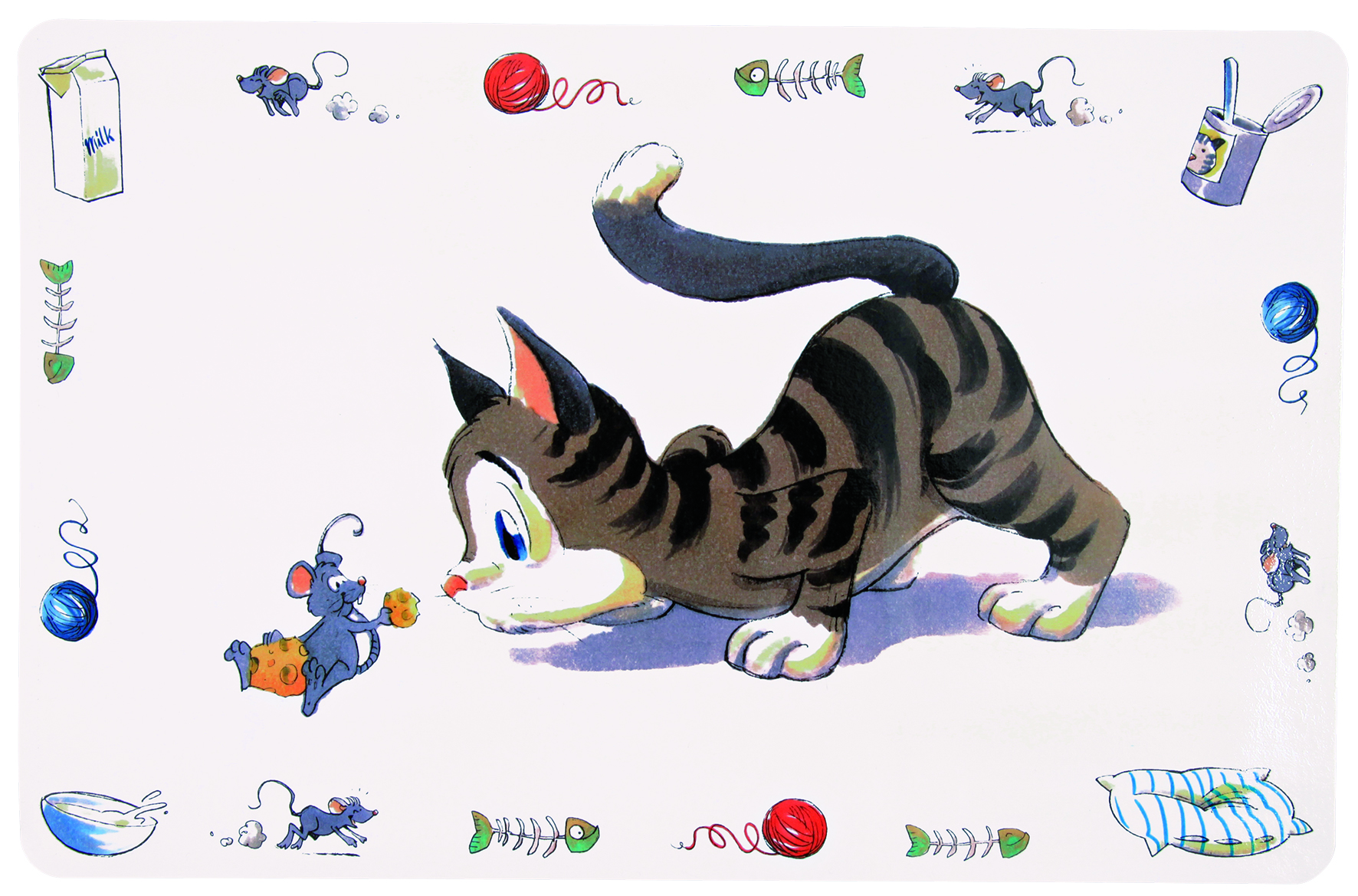 Trixie Napfunterlage ''Comic-Katze'', 44 x 28 cm