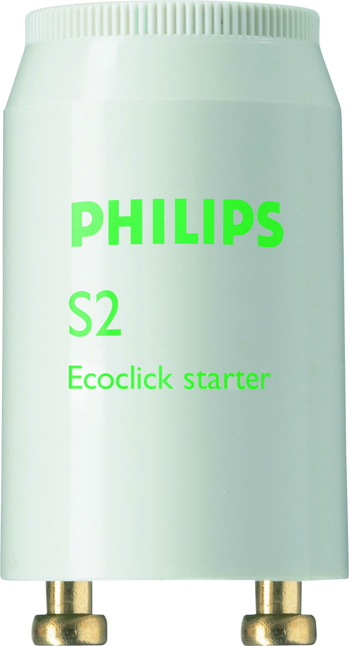 PHILIPS Starter Ecoclick S2 für Leuchtstoffröhren, 4 - 22 W, 2 Stück