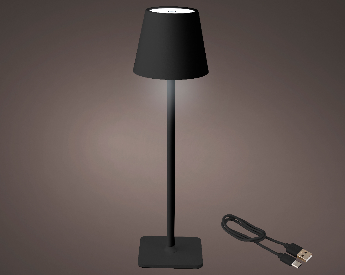 Lumineo LED Tischbeleuchtung, Schwarz, 37 cm