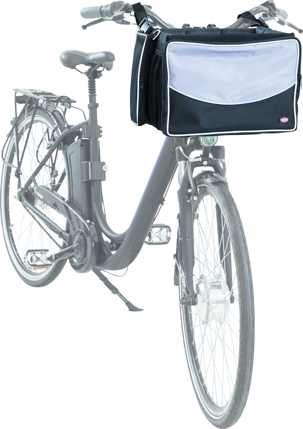 Trixie Hunde Front-Box für Fahrräder 41 × 26 × 26 cm, schwarz/grau
