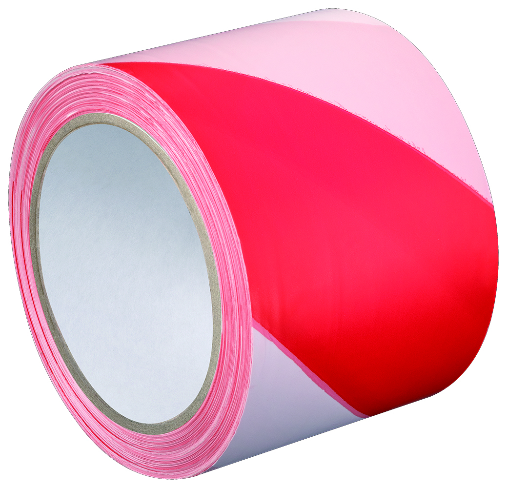 Color® Expert Absperr-/Flatterband Rot/Weiß, 80 mm x 100 m