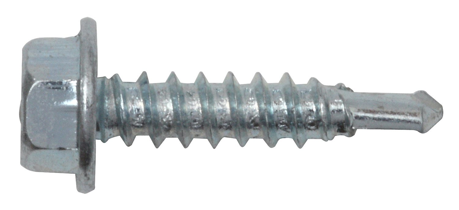 SWG Bohrschrauben Sechskantkopf mit angepresster Scheibe, 4,8 × 38, 18 Stück