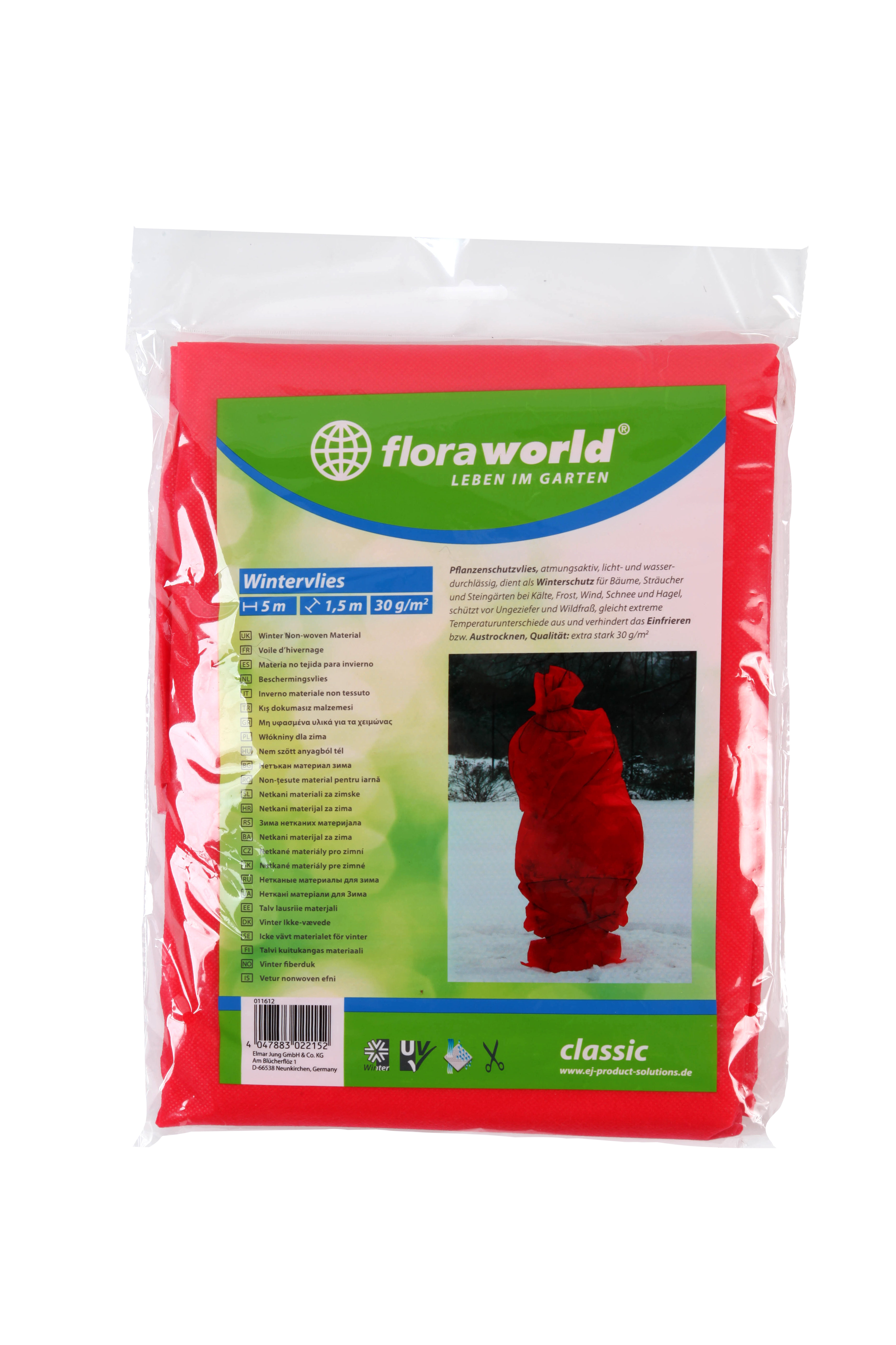 floraworld® Wintervlies Classic 5 x 1,5 m rot