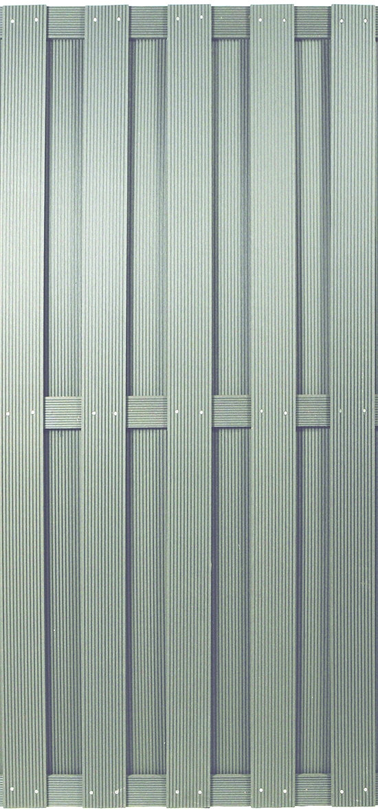 SHANGHAI-WPC-Bretterzaun silbergrau 90 x 180 cm