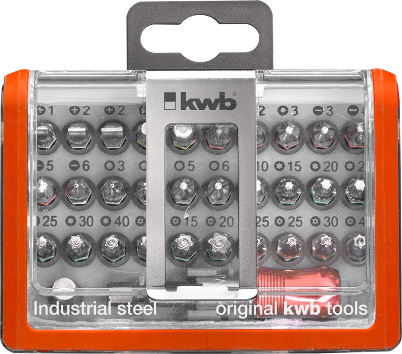kwb INDUSTRIAL STEEL Standard Bit-Box 25 mm, 32-tlg.