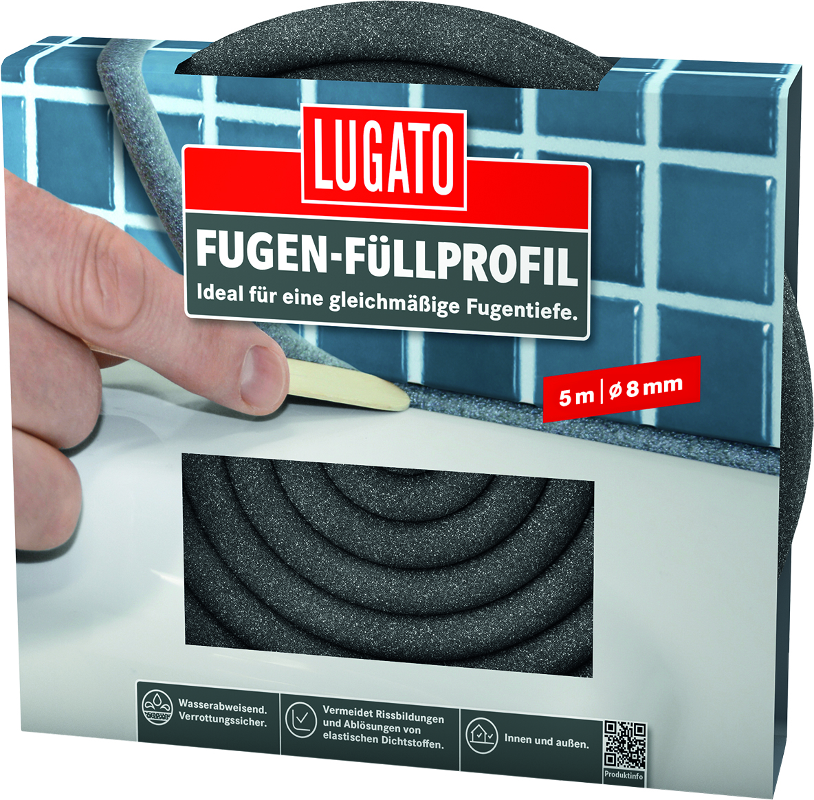 LUGATO Fugen-Füllprofil Ø 8 mm, 5 m