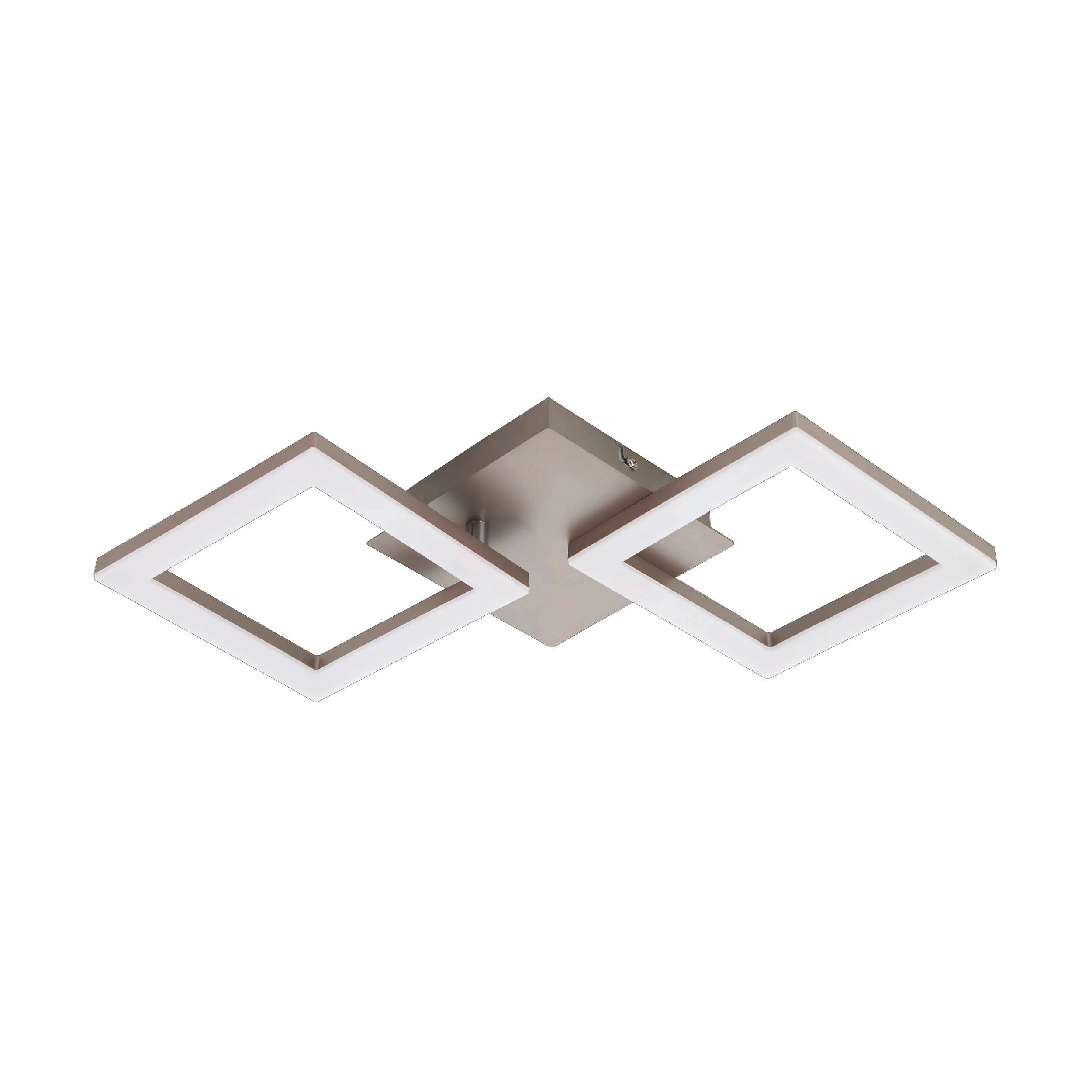 Eglo LED Deckenleuchte Huerta Nickel-Matt/Weiß 470x225x65 mm