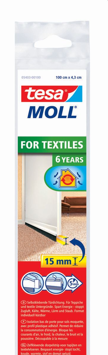 tesamoll® Standard Türdichtschiene für Textilböden