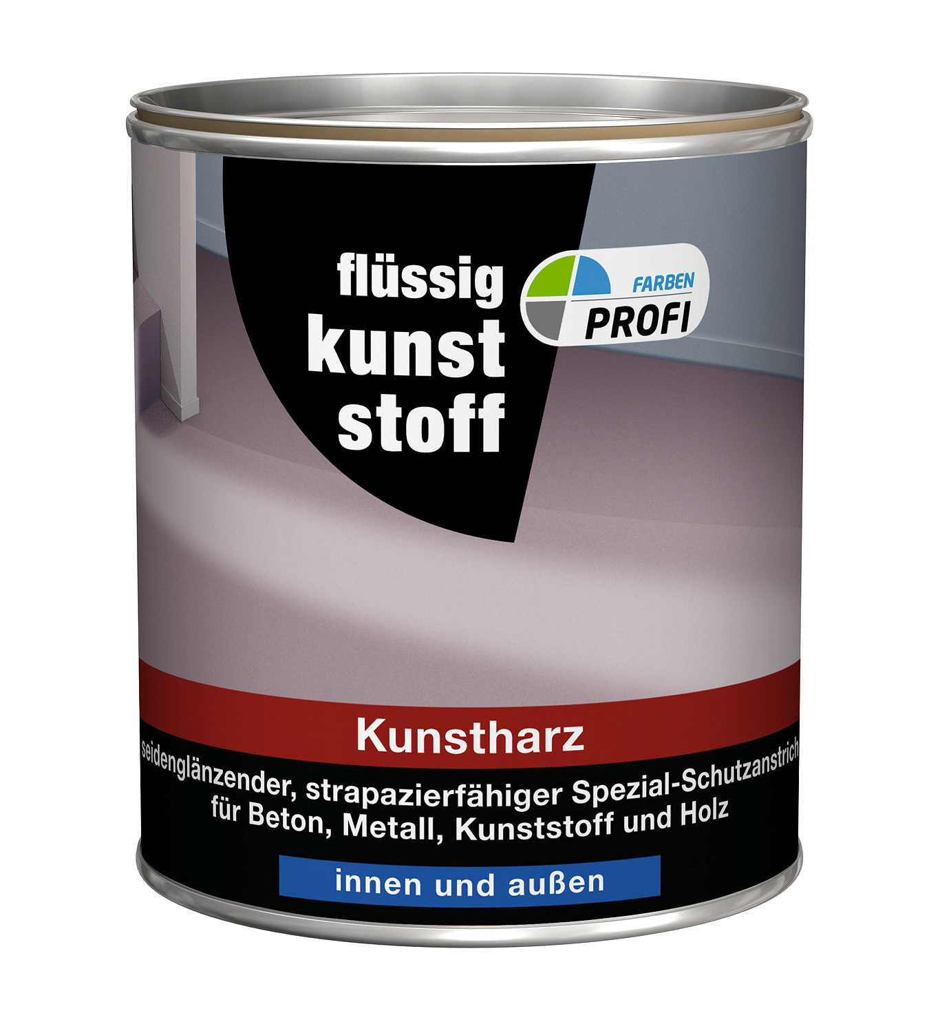 PROFI Kunstharz Flüssigkunststoff Silbergrau 750 ml