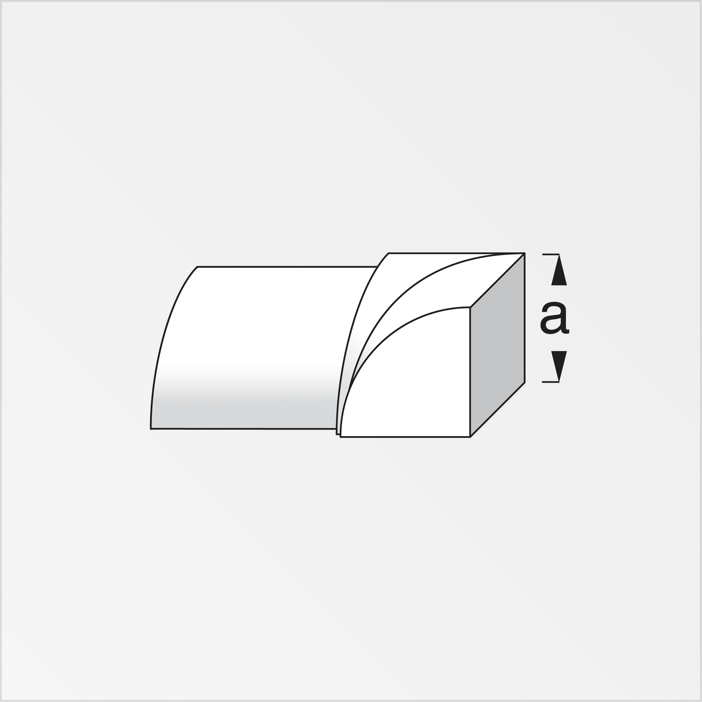 alfer® Viertelkreis-Innenecke Edelstahl, 7,5 mm