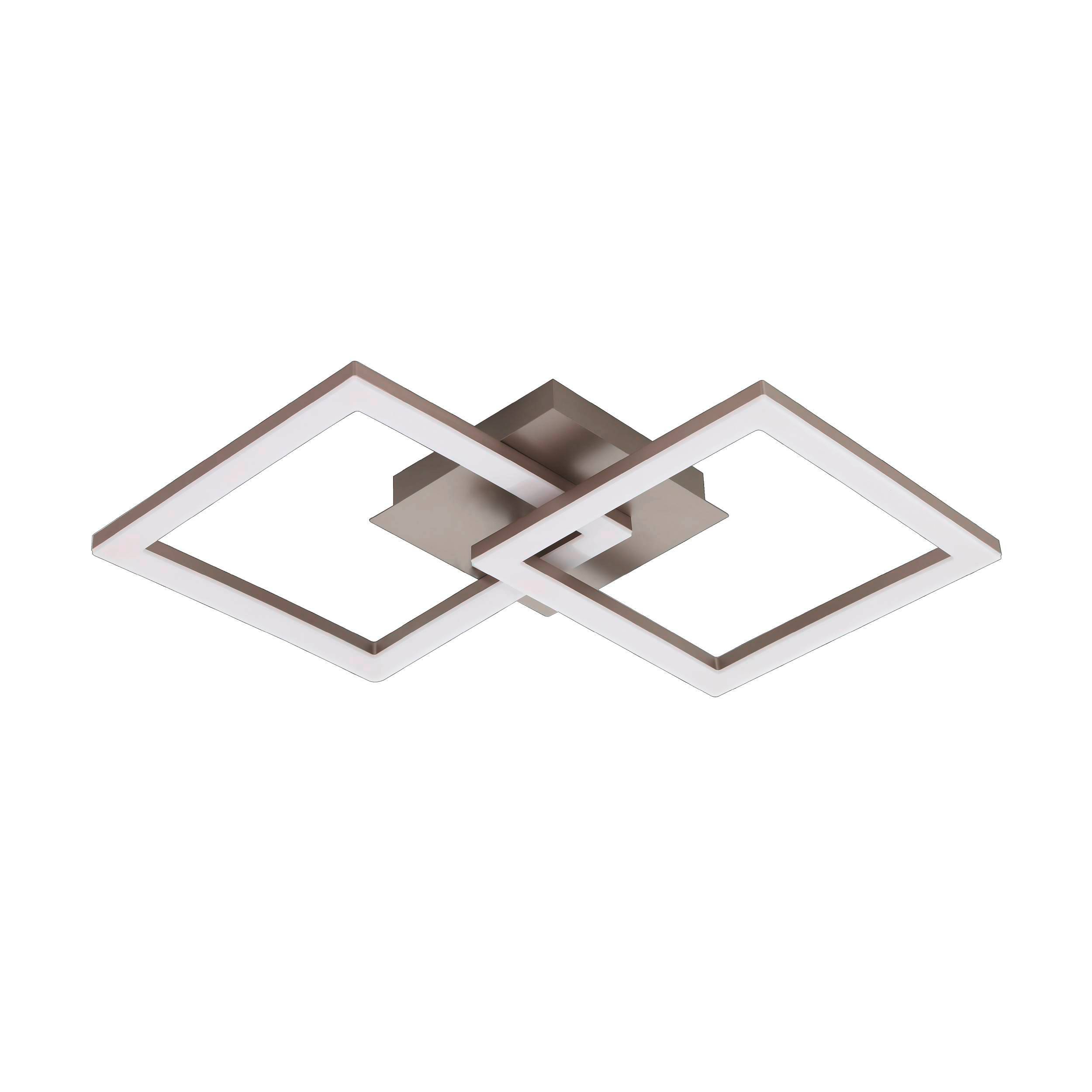 Eglo LED Deckenleuchte Huerta Nickel-Matt/Weiß 525x310x65 mm