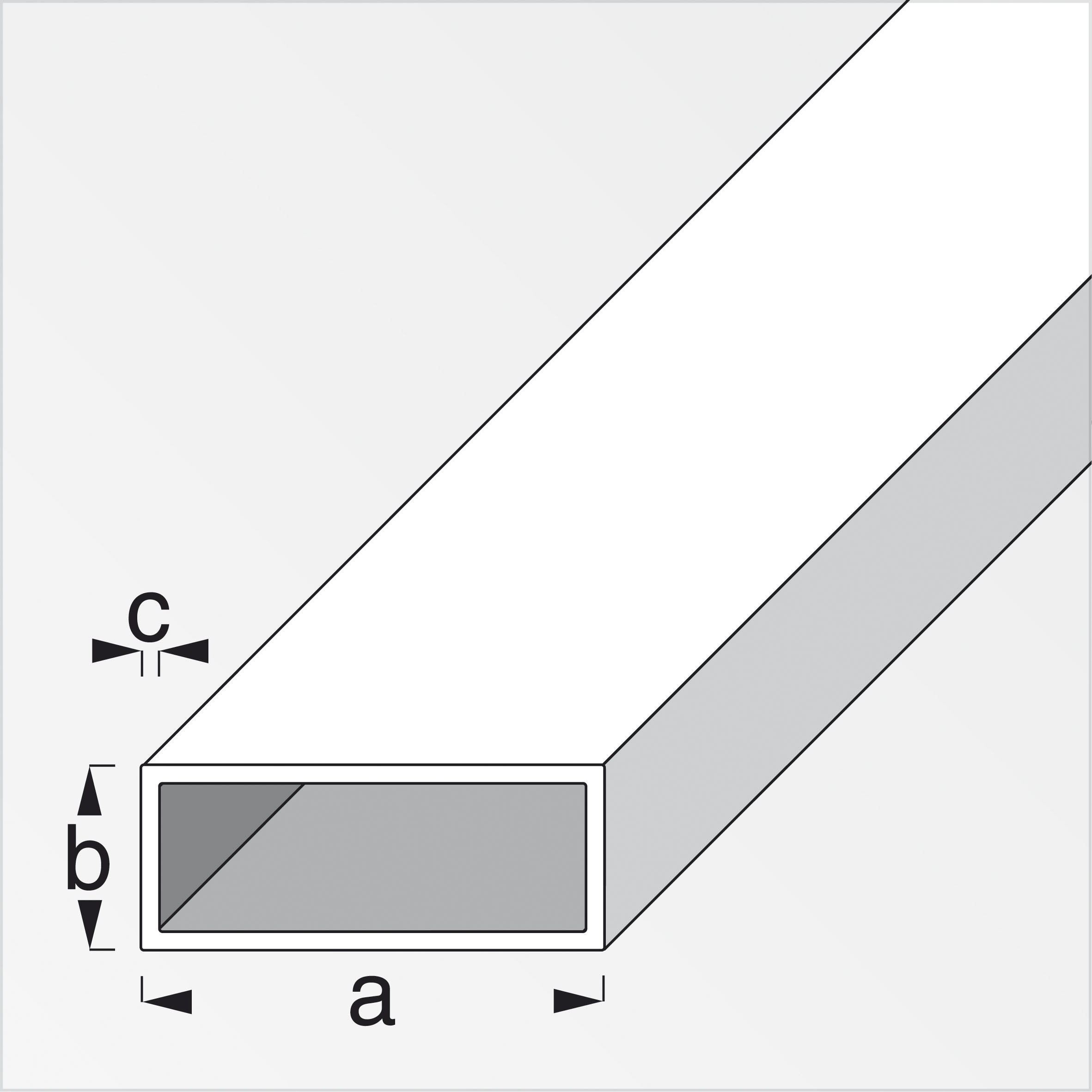 alfer® Rechteckrohr Stahl kaltgewalzt 1 m, 40 × 27 × 1,5 mm