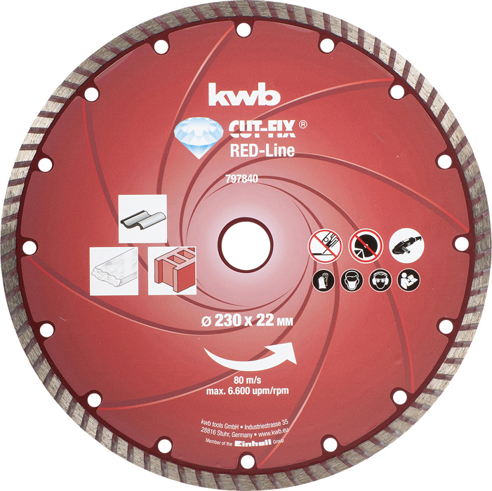 kwb CUT-FIX® Red-Line DIAMANT Trennscheiben, ø 230 x 22 mm