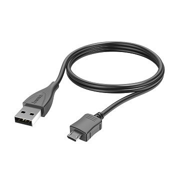 Hama Lade-/Datenkabel, Micro-USB, 1 m, Schwarz