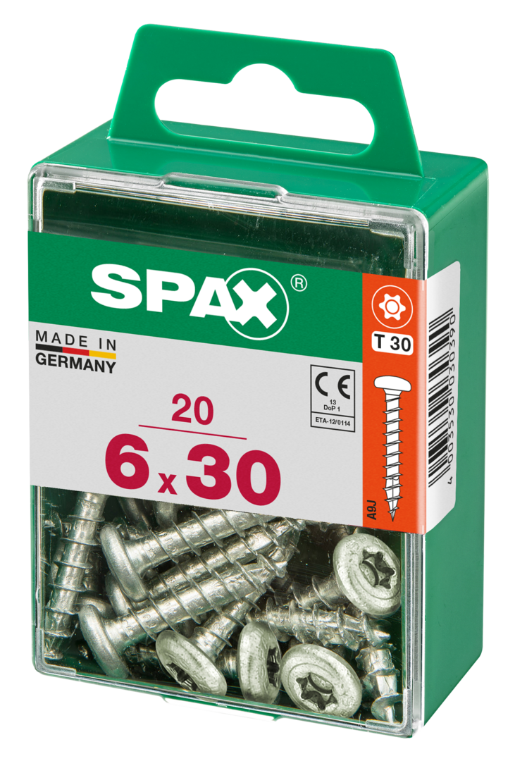 SPAX® Universalschraube Halbrundkopf T-STAR plus® Vollgewinde 6x30 mm 20 Stück