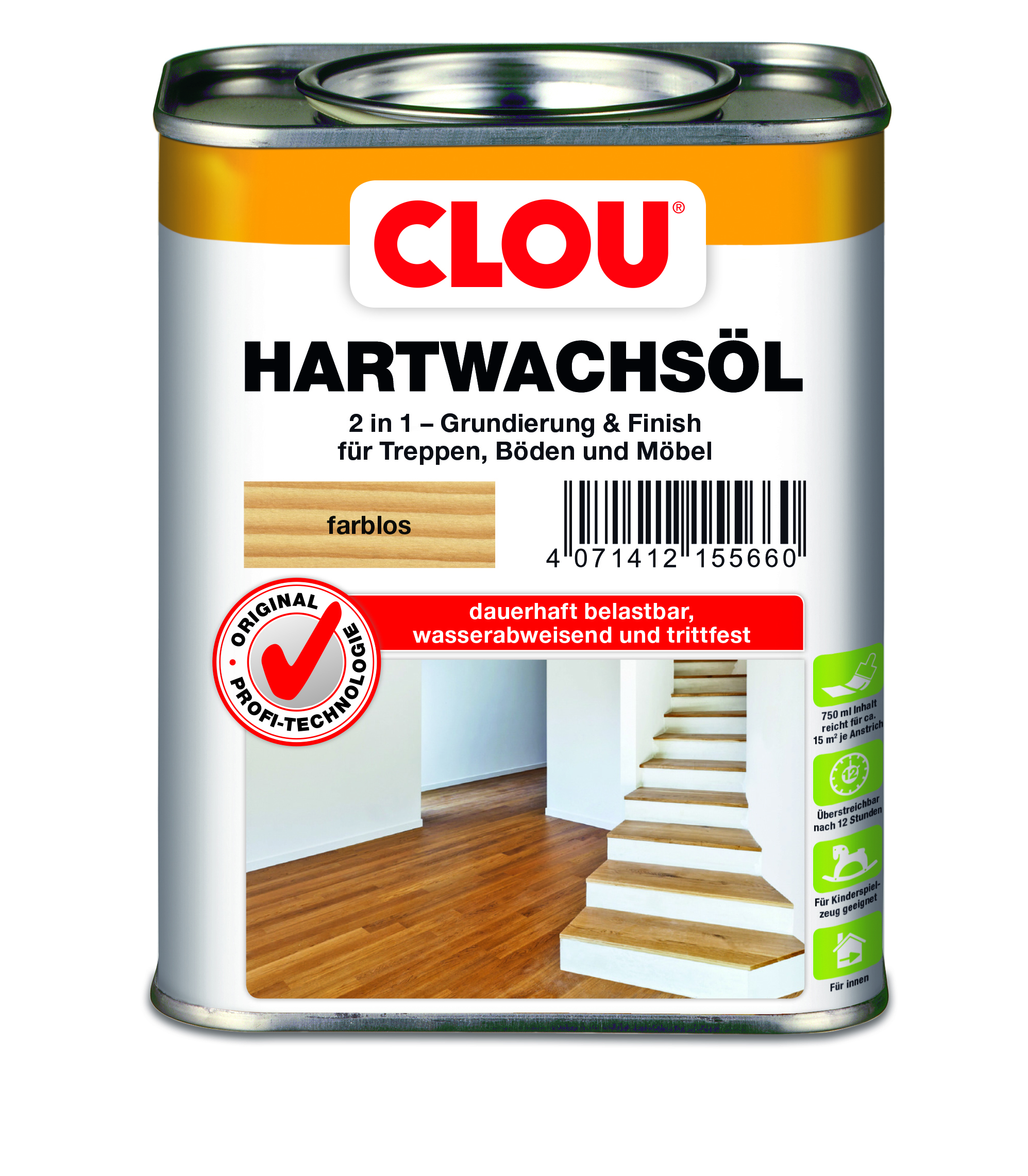 CLOU Hartwachsöl 750 ml