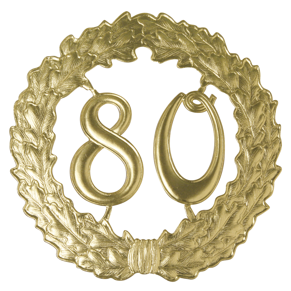 Rayher® Zahlenkranz "80" Ø 19 cm Gold