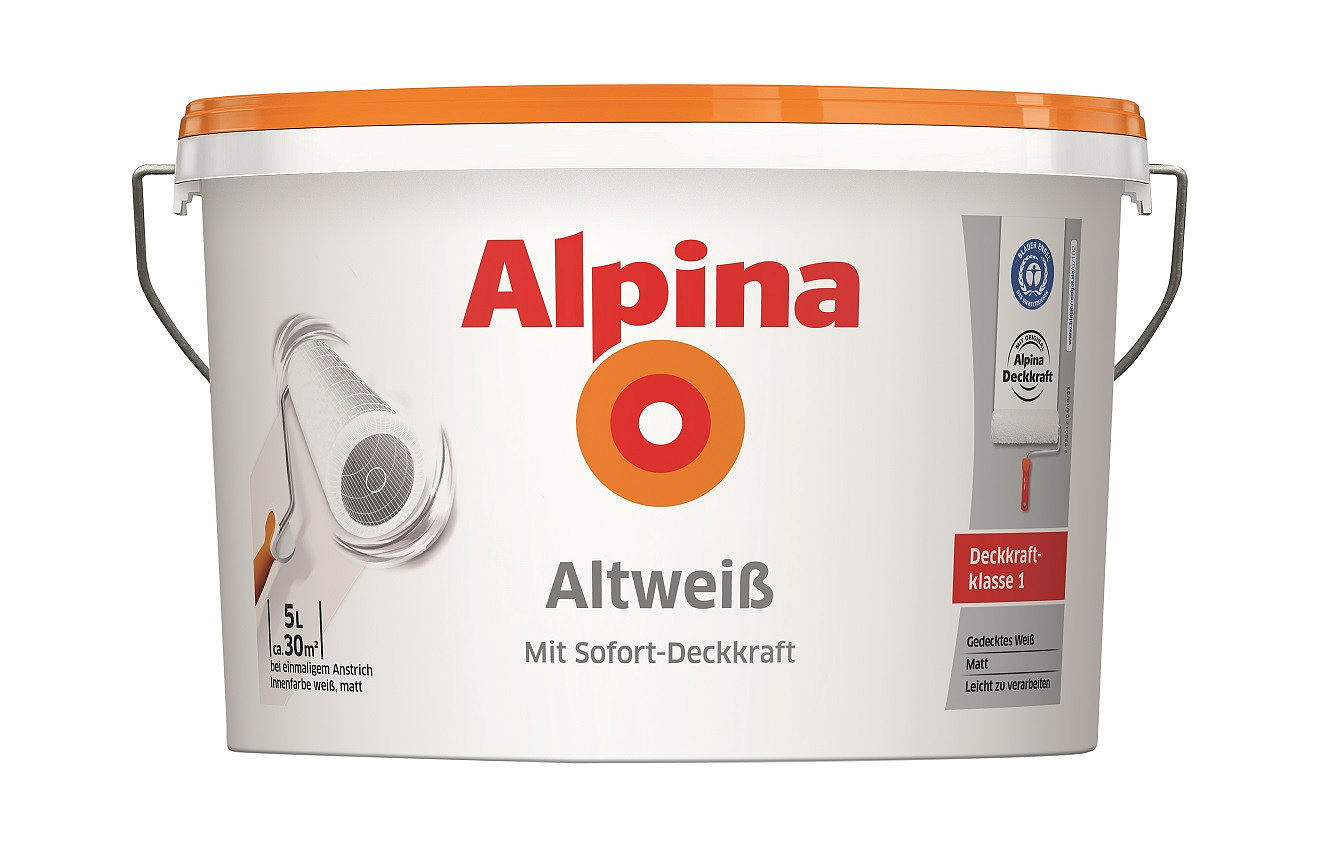 Alpina Altweiß - Gedecktes Weiß 5 L, Edelmatt
