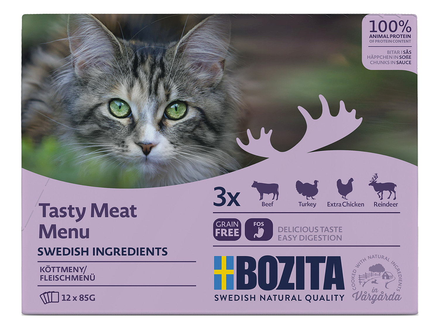 Bozita Fleisch Menü-Häppchen in Soße 12 x 85 g
