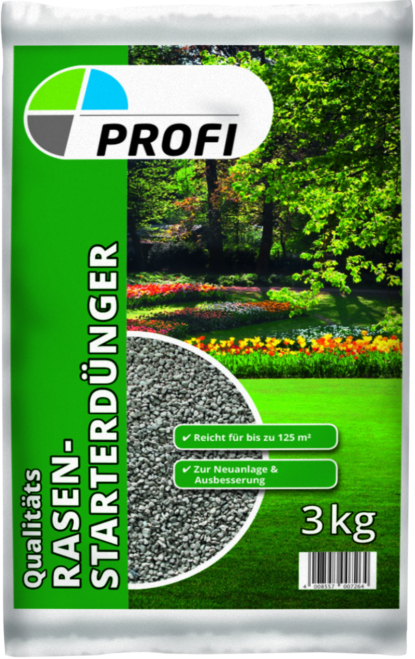 PROFI Qualitäts Rasenstarter Dünger 3 kg, E5 mit Sofortwirkung