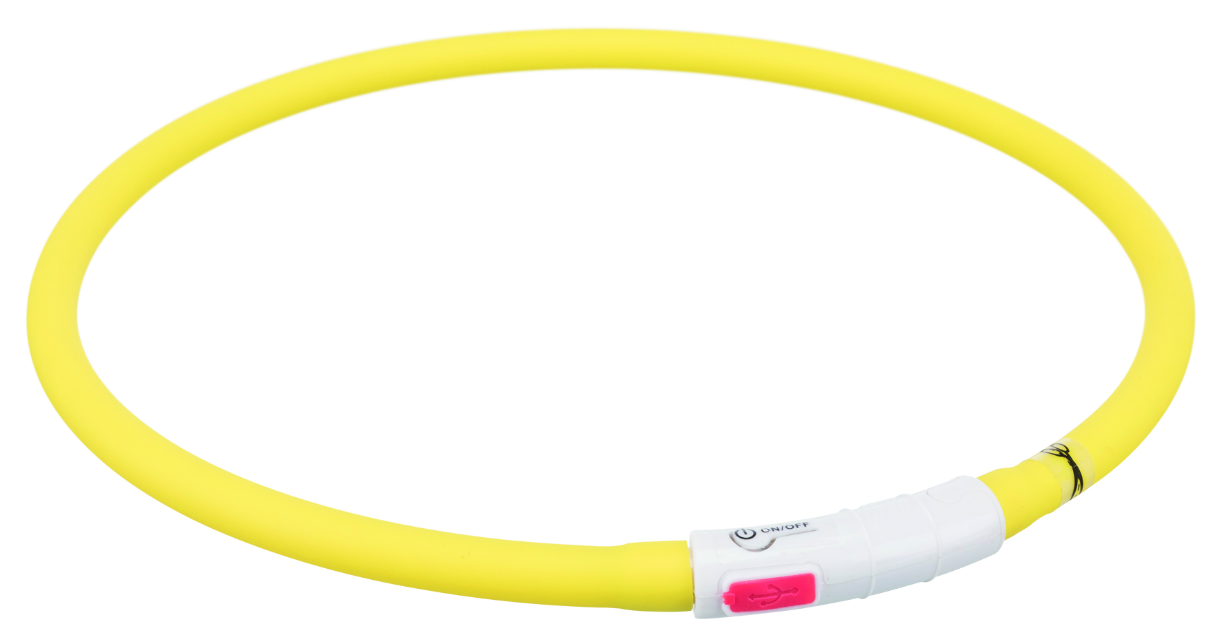 Flash Leuchtring USB 70 cm/ø 10 mm, XS–XL, gelb