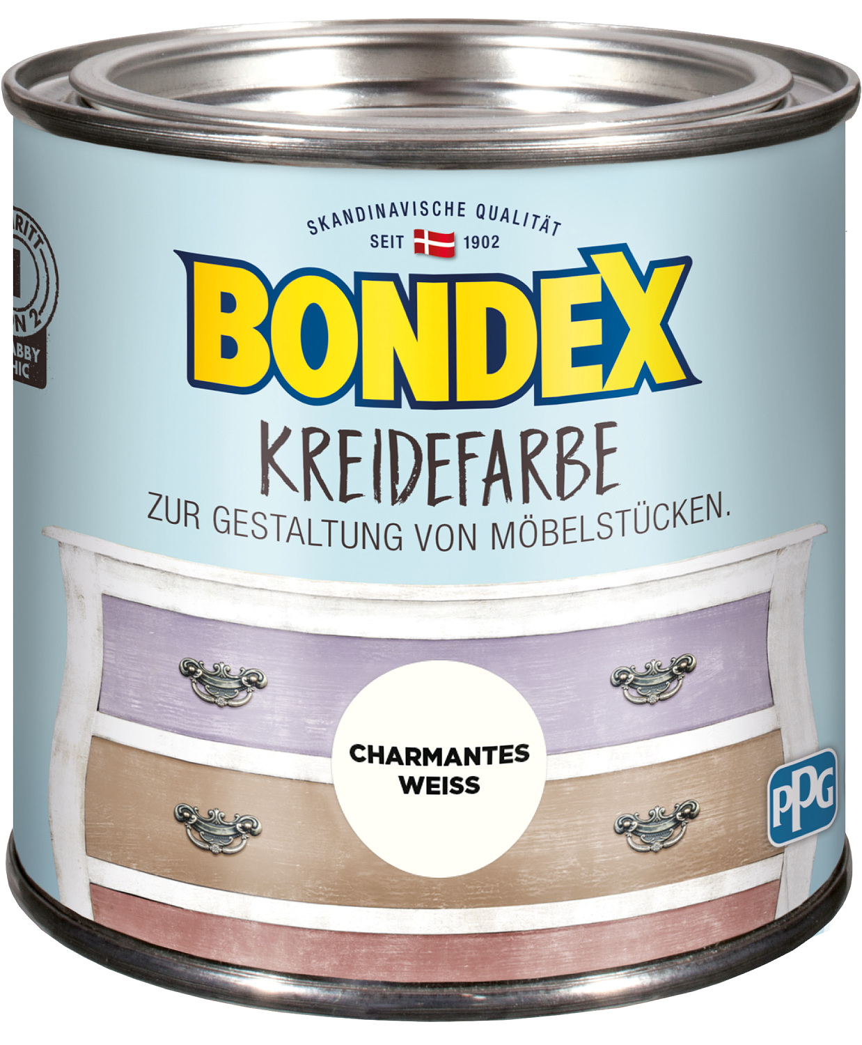 Bondex Kreidefarbe Charmantes Weiss 0,5l