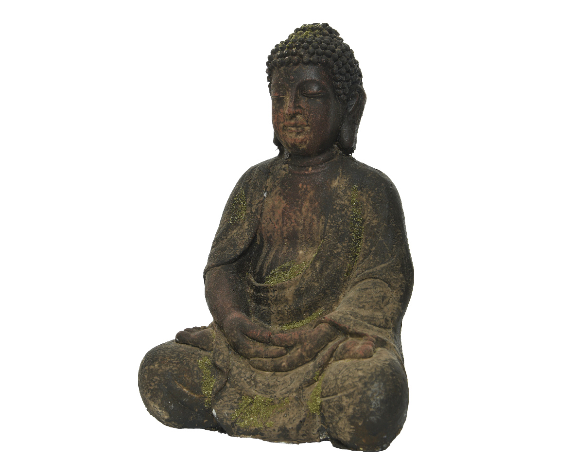 Kaemingk Statue Buddha sitzend, Braun, 30 cm