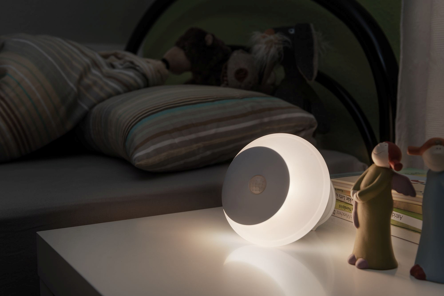 Paulmann LED Nachtlicht Viby, rund, Bewegungsmelder, Kunststoff, Weiß