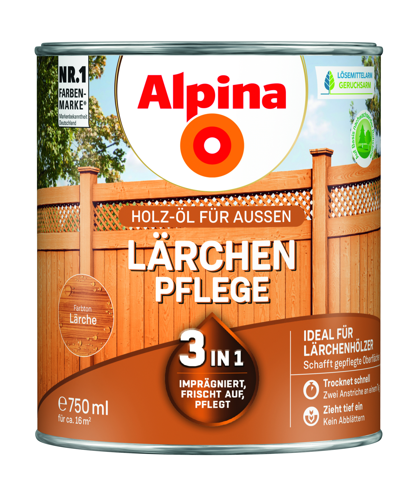 Alpina Lärchen-Pflege Holzöl - Lärche 750 ml