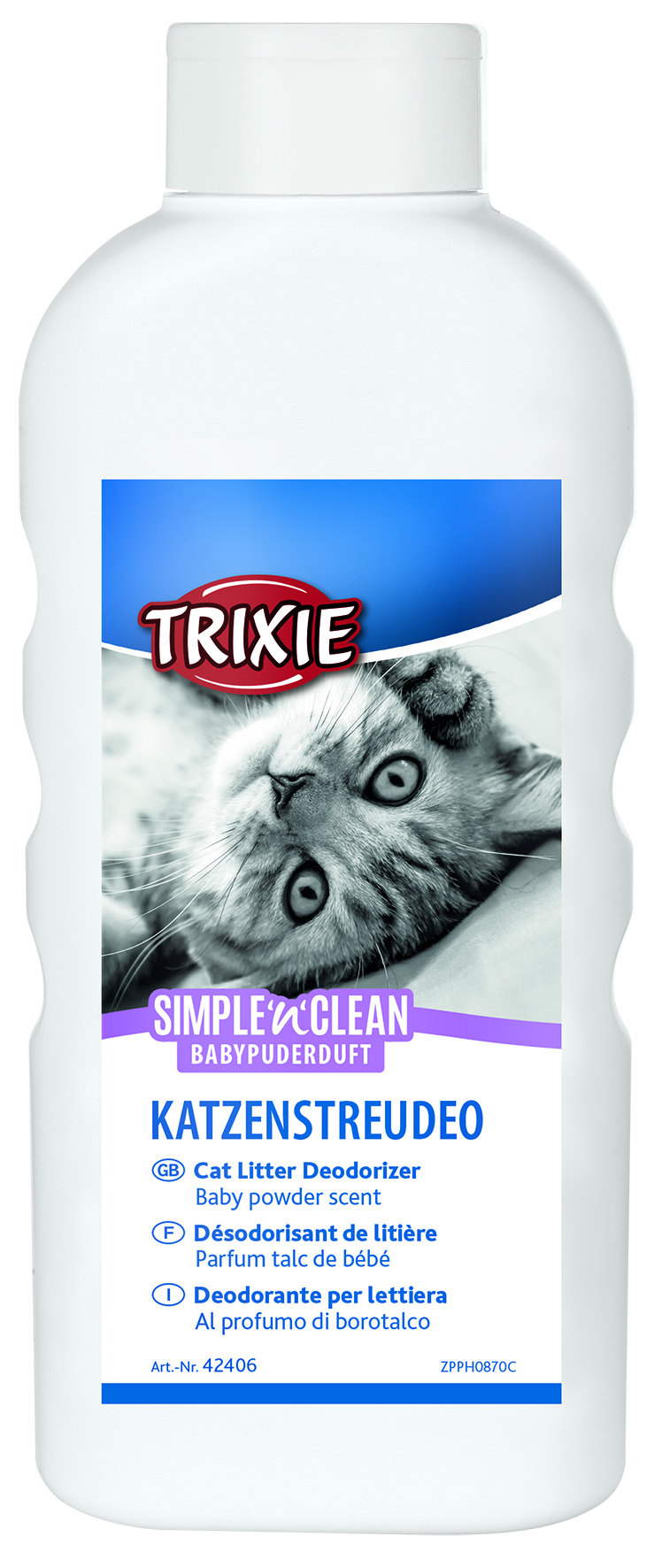 Trixie Simple'n'Clean Katzenstreudeo, Babypuderduft, 750 g
