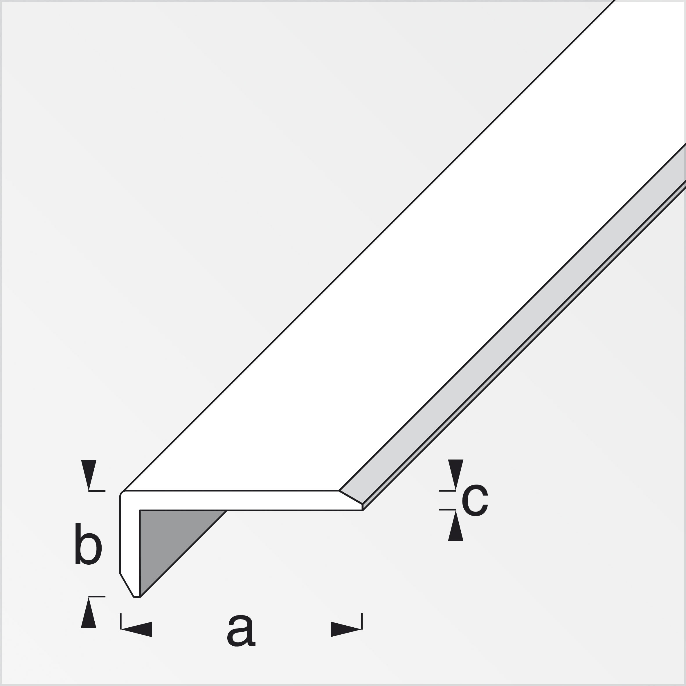 alfer® Kantenschutzprofil Alu eloxiert, Silber 1 m, 14 × 10 × 1,5 mm