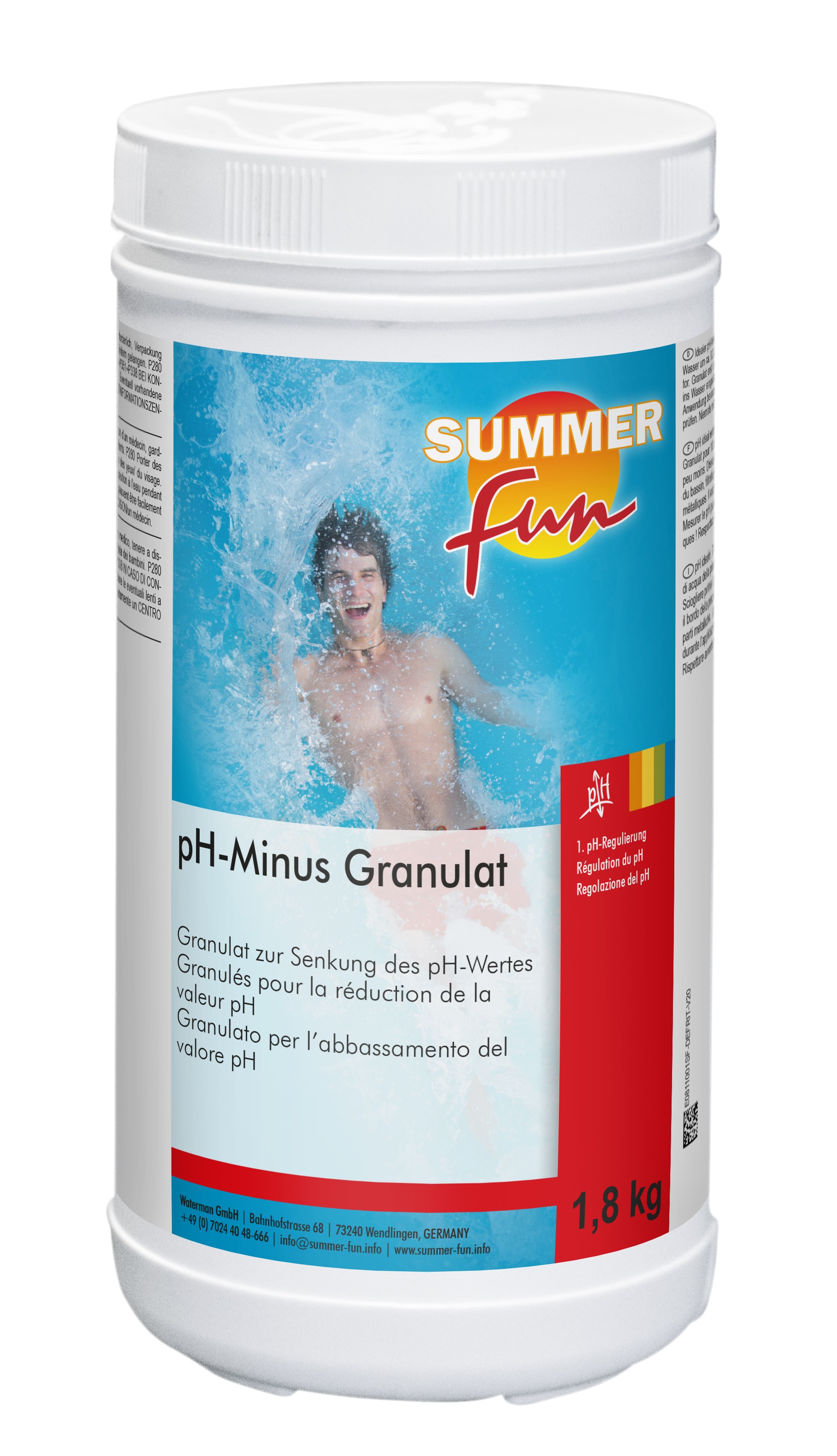 Summer fun pH-minus Granulat, 1,8 kg