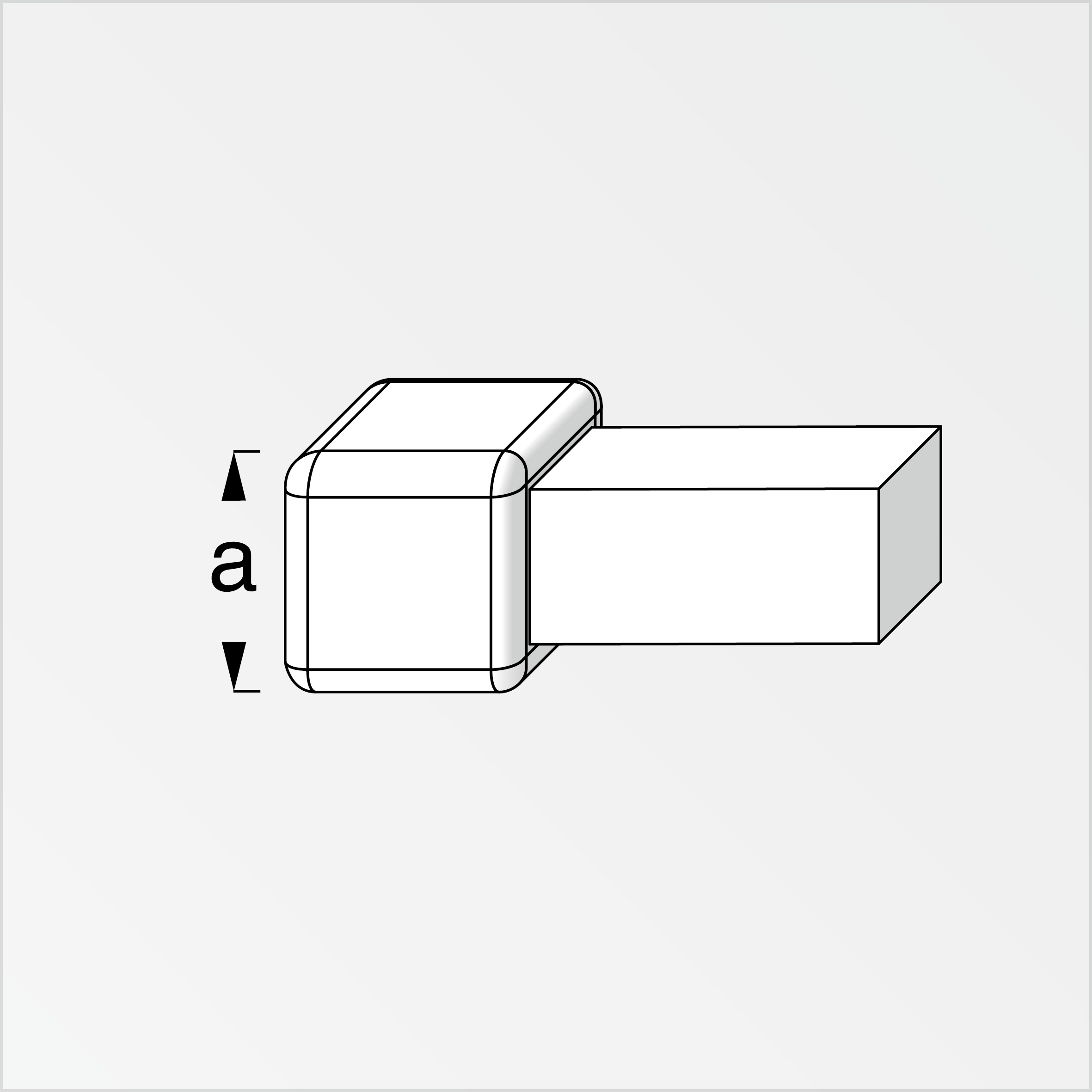 alfer® Quadrat-Fliesenecke Edelstahl gebürstet 8 mm