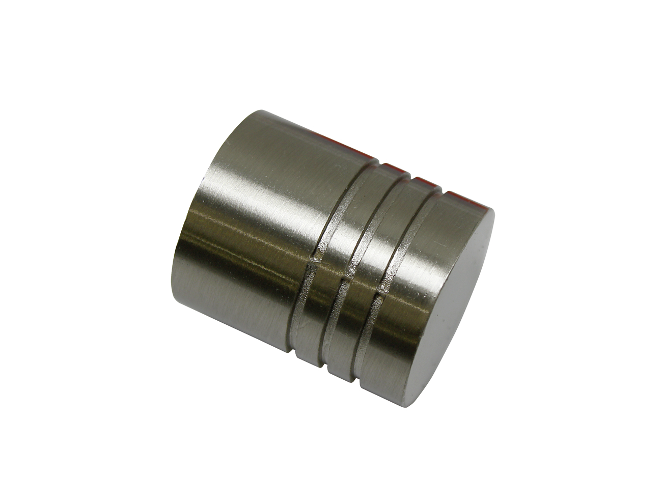 Gardinia® Endstück Zylinder, für Gardinenstange Chicago Ø 20 mm,  Edelstahl-Optik, 2 Stück | 379282