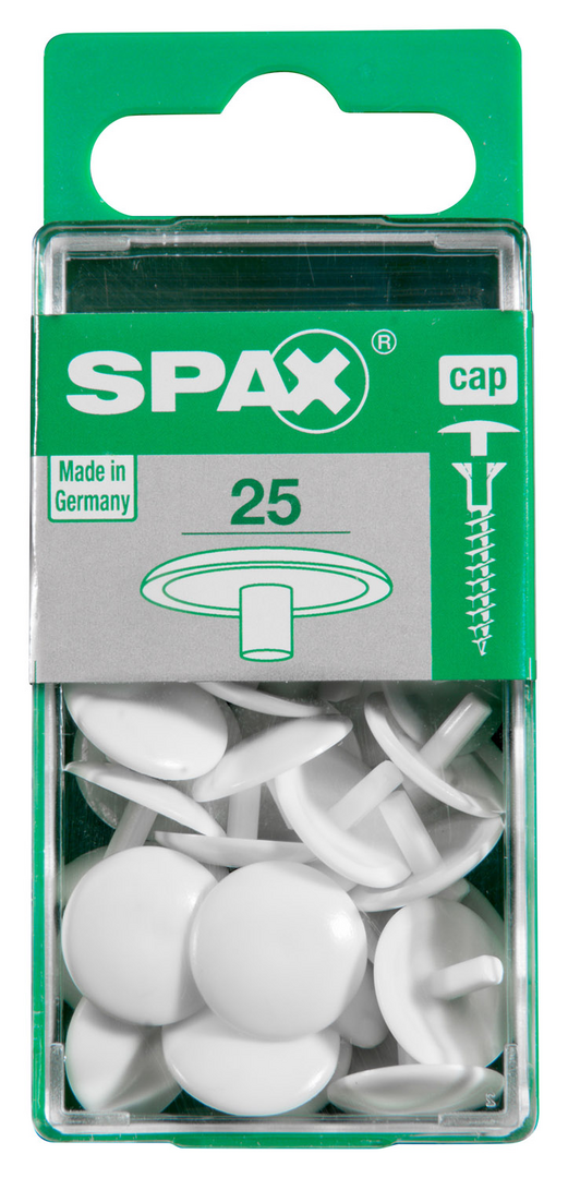 SPAX® Abdeckkappen für SPAX® Kopfloch weiß 25 Stück