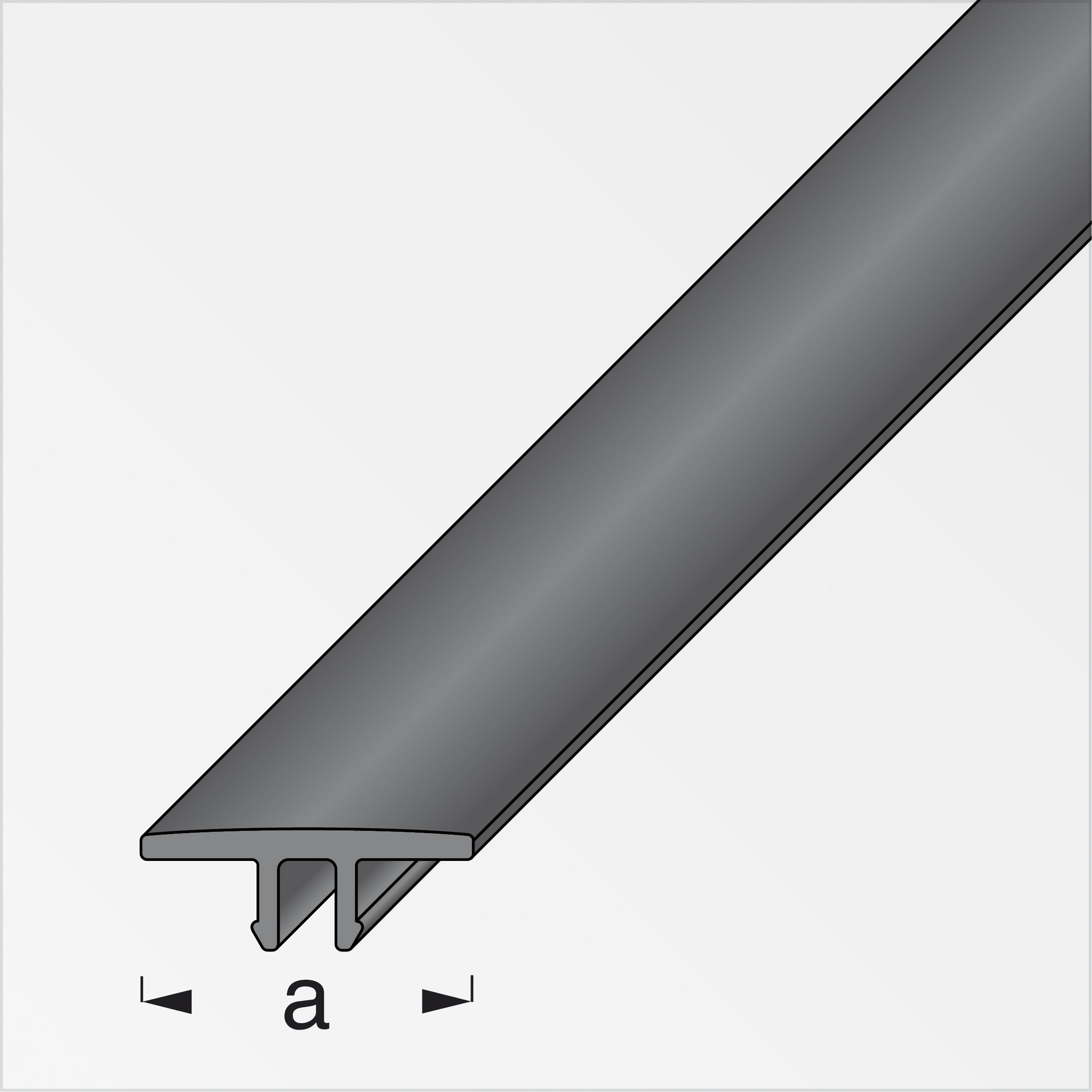 coaxis® Abdeckleiste Kunststoff, Schwarz 1 m, 16 mm