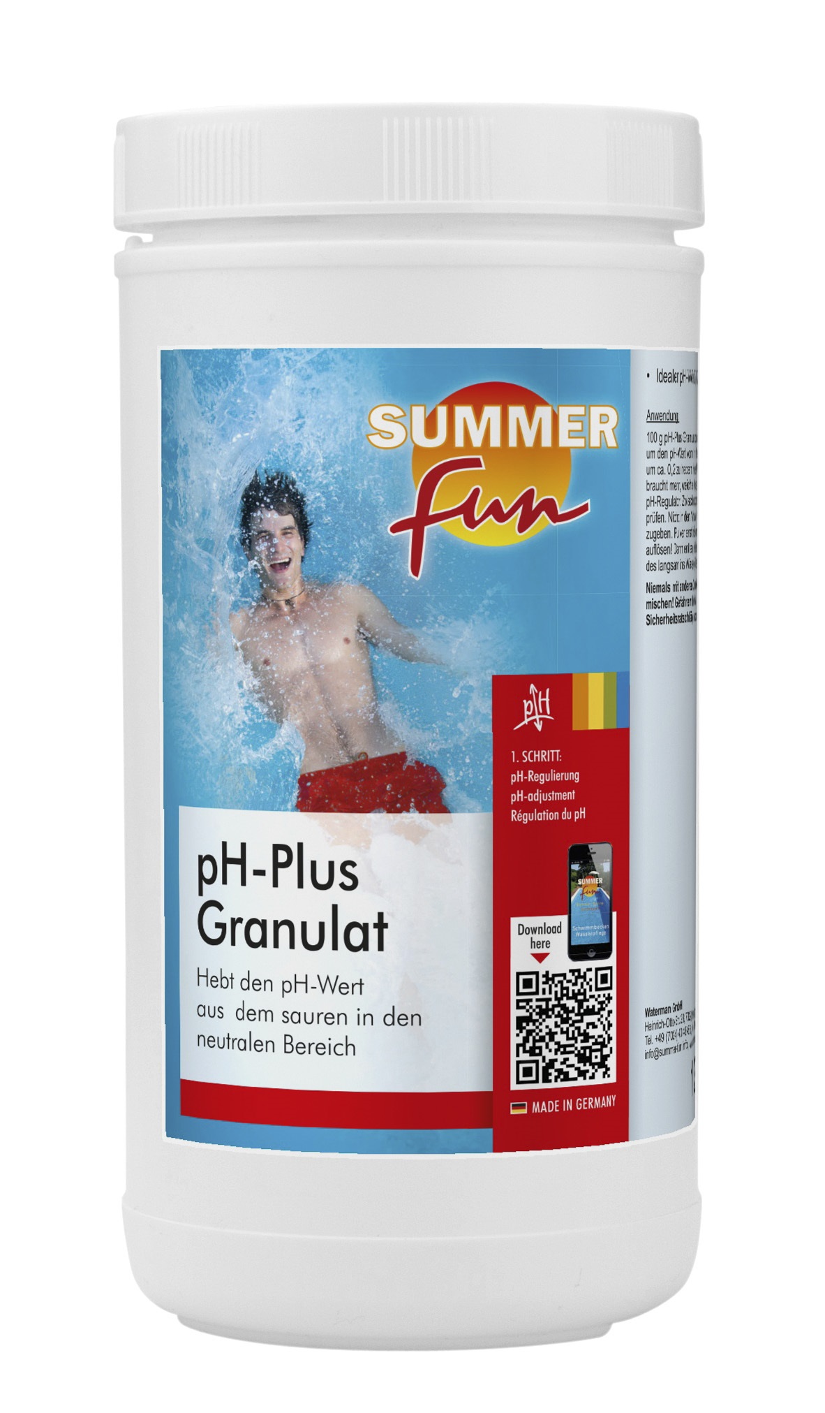 Summer fun pH-plus Granulat, 1,2 kg