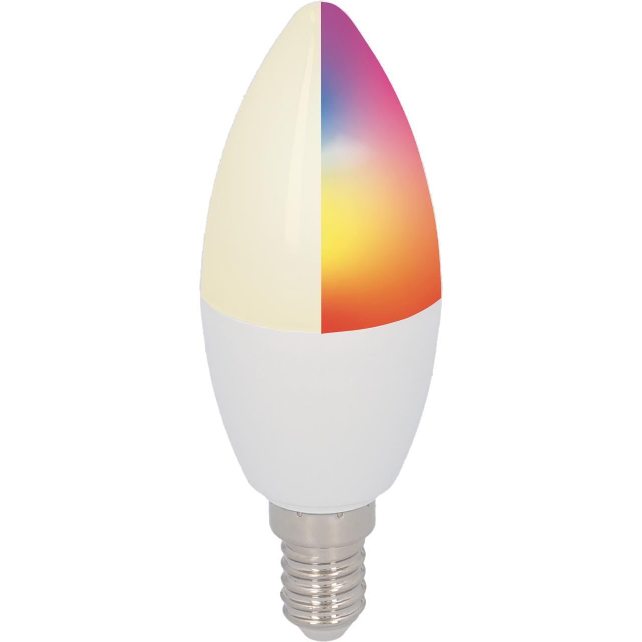 uniTEC WIFI LED Lampe E14, 3,5 W, 300 lm, RGB Farbwechsel, dimmbar