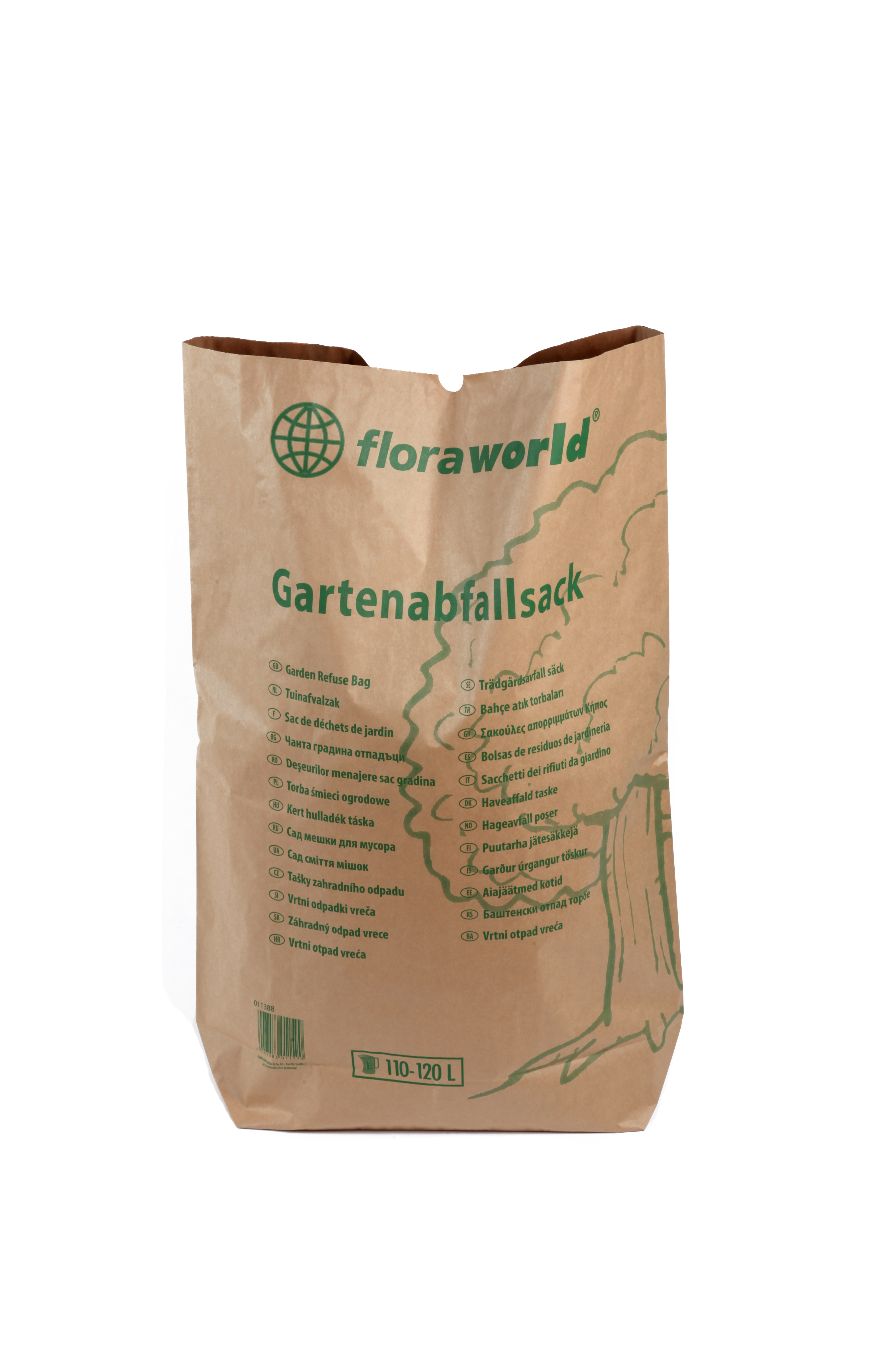 floraworld® Gartenabfallsack 110 - 120 L