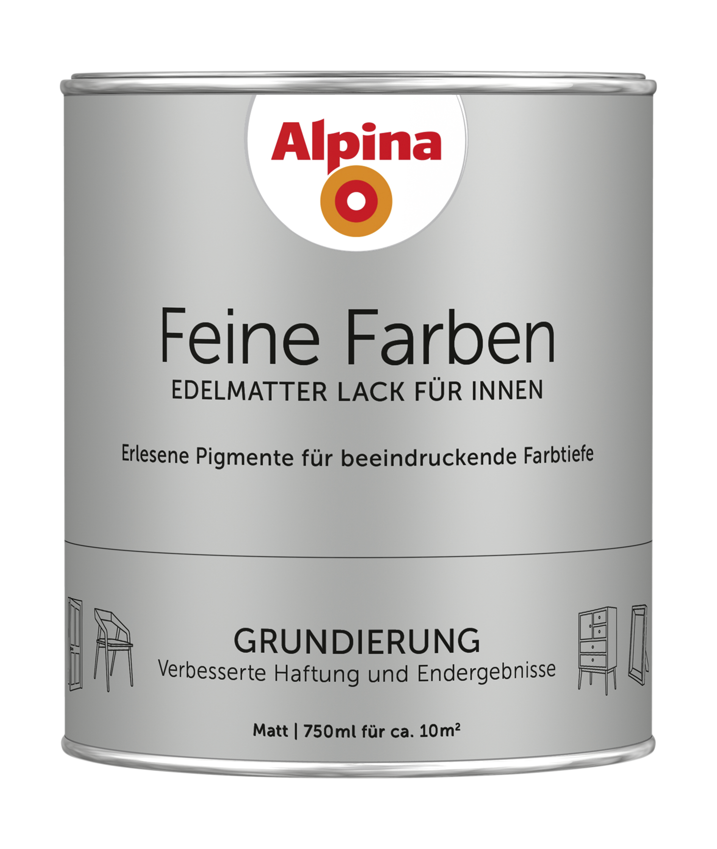 Alpina Feine Farben Lack - Grundierung, 750 ml