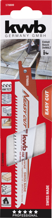 kwb EASY-CUT Säbelsägeblatt 150/108 mm, für Holz-, Metallbearbeitung, HM-bestückt