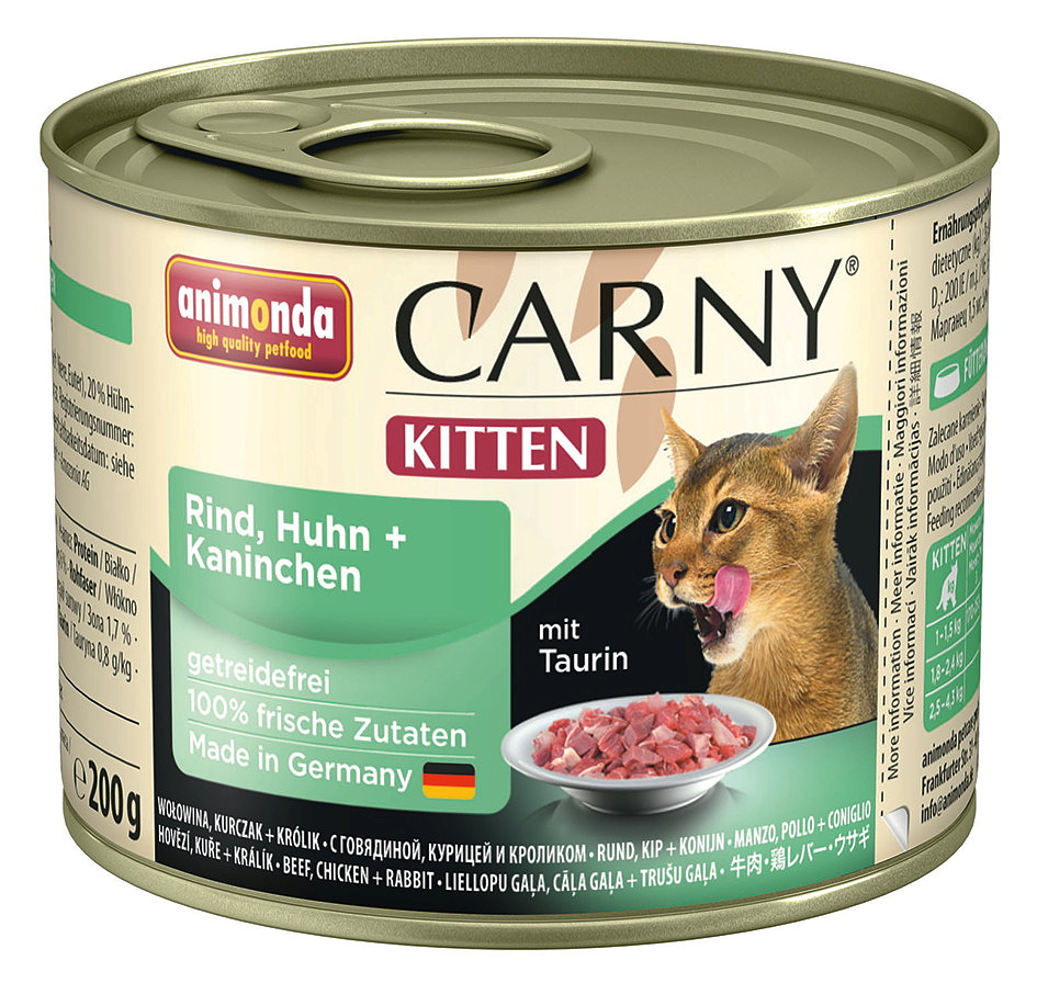 animonda Carny® Kitten Rind, Huhn + Kaninchen 200 g