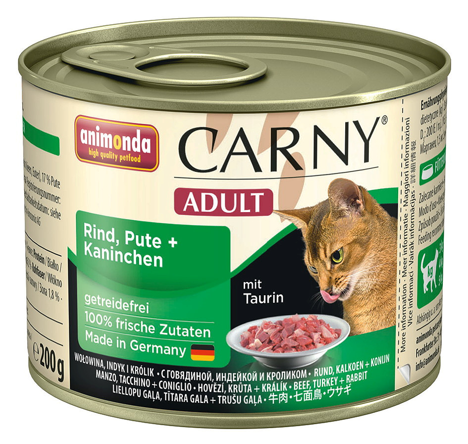 animonda Carny® Adult Rind, Pute + Kaninchen 200 g