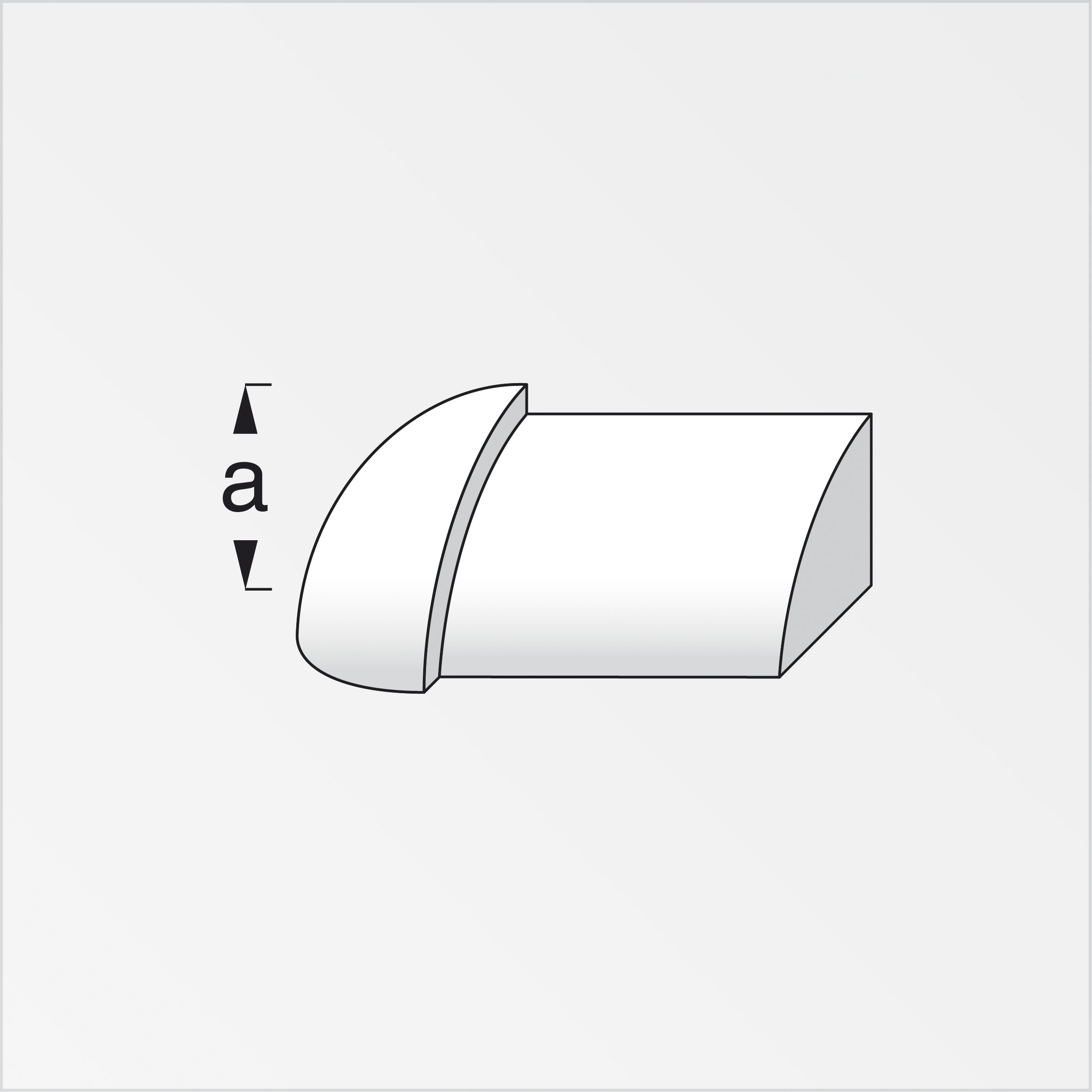 alfer® Viertelkreis-Fliesenaußenecke Edelstahl 11,5 mm