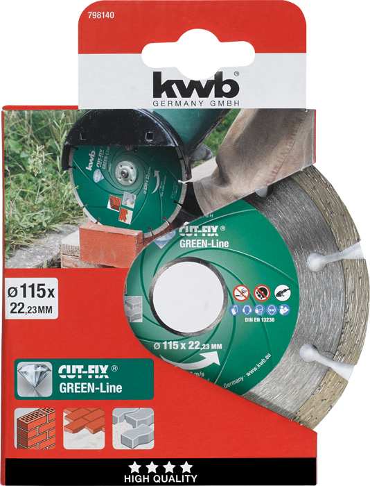 kwb CUT-FIX® Green-Line DIAMANT Trennscheiben, ø 115 x 22 mm