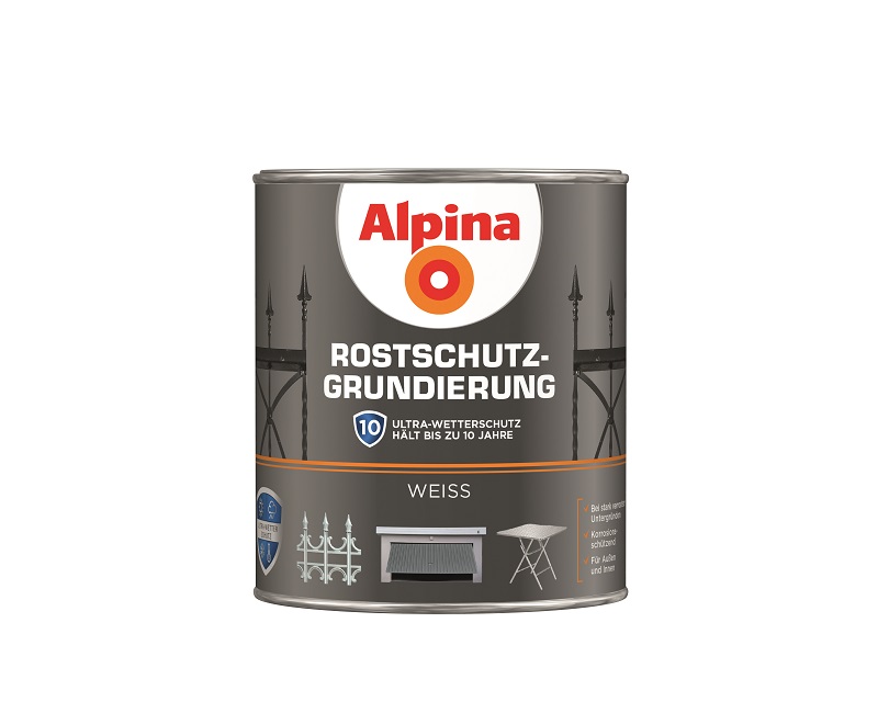 Alpina Rostschutz-Grundierung Weiß, 750 ml