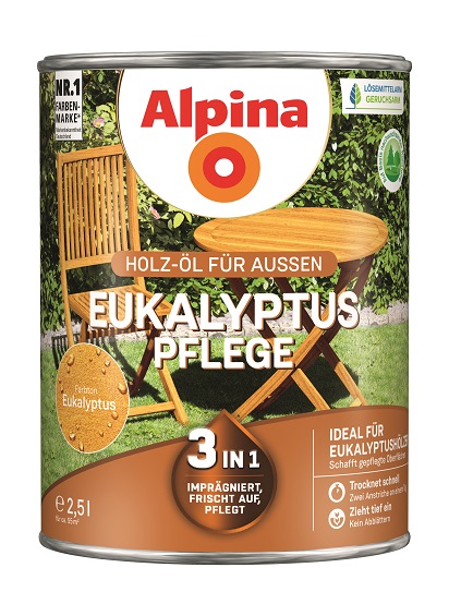 Alpina Eukalyptus-Pflege - Holzöl für außen 2,5 Liter