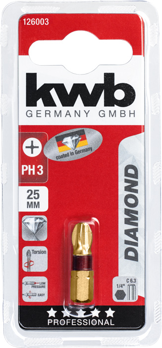 kwb DIAMOND Bits, 25 mm, PH 3
